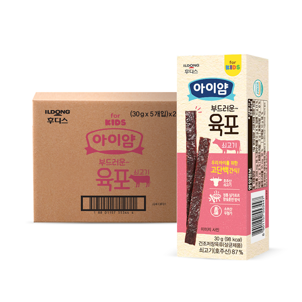 [아이얌] 부드러운 육포 쇠고기 30g×10개 / 1box