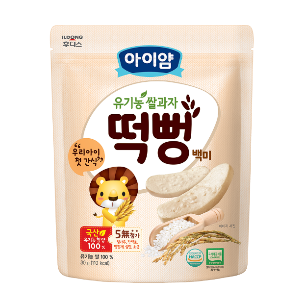 [아이얌] 유기농쌀과자 백미떡뻥(30g)