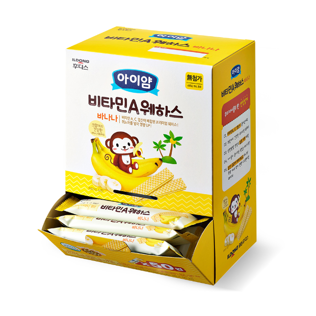 [아이얌] 비타민A 웨하스 바나나 대용량팩 (6g*50입)