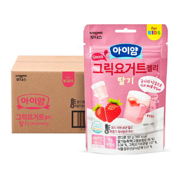 [아이얌] 그릭요거트젤리 딸기 50g×16개입 / 1box
