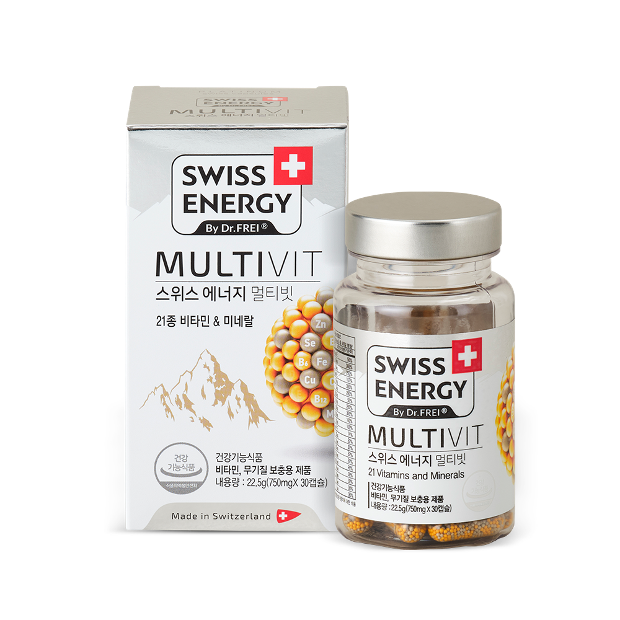 [스위스에너지] 멀티빗 1박스(1개월분/30캡슐) /장용성 종합비타민/멀티비타민/비타민/미네랄
