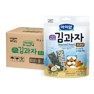 [타임세일] 아이얌 김과자 코코넛 1box - 10개입 (25g×10개)